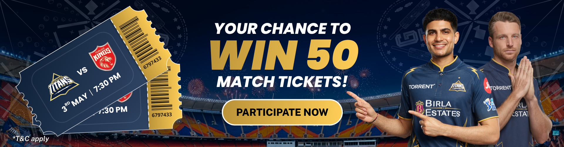 GTvPBKS Match Ticket Giveaway Contest