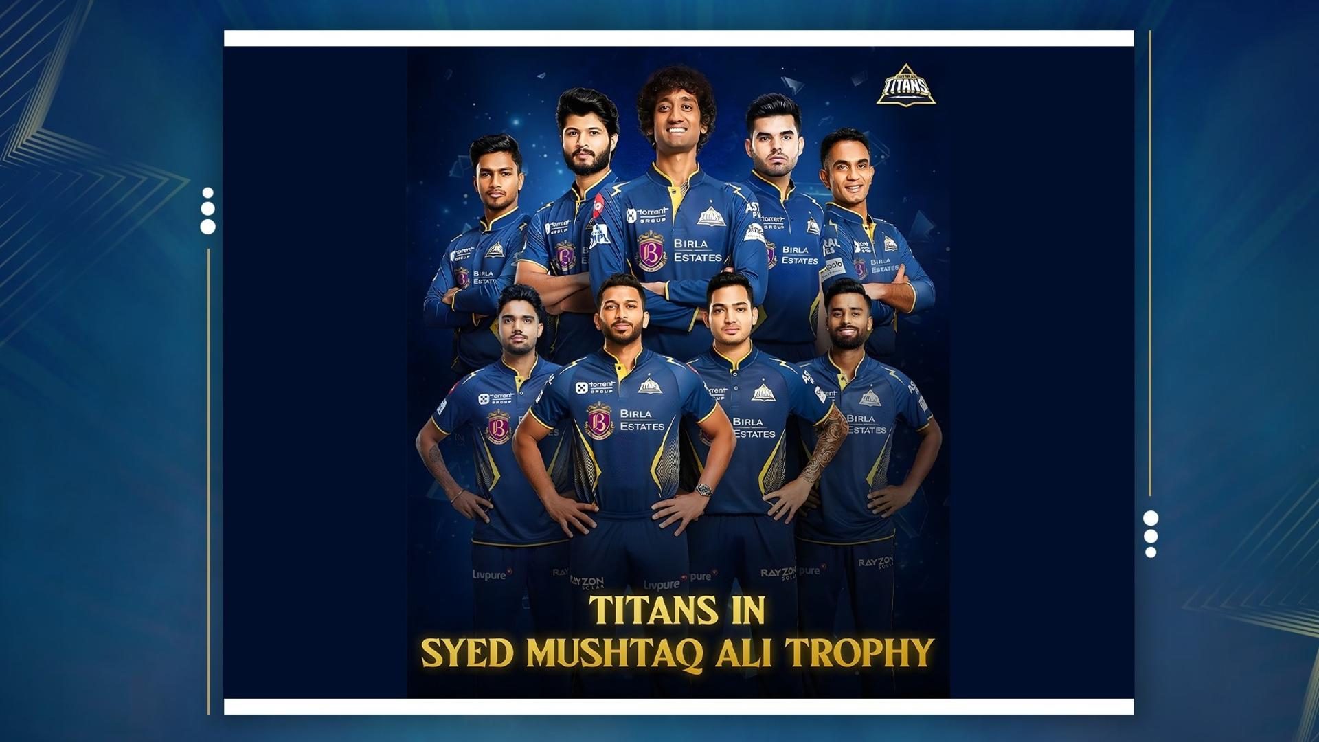 Gujarat Titans’ stars set to shine in Syed Mushtaq Ali Trophy 2025–26
